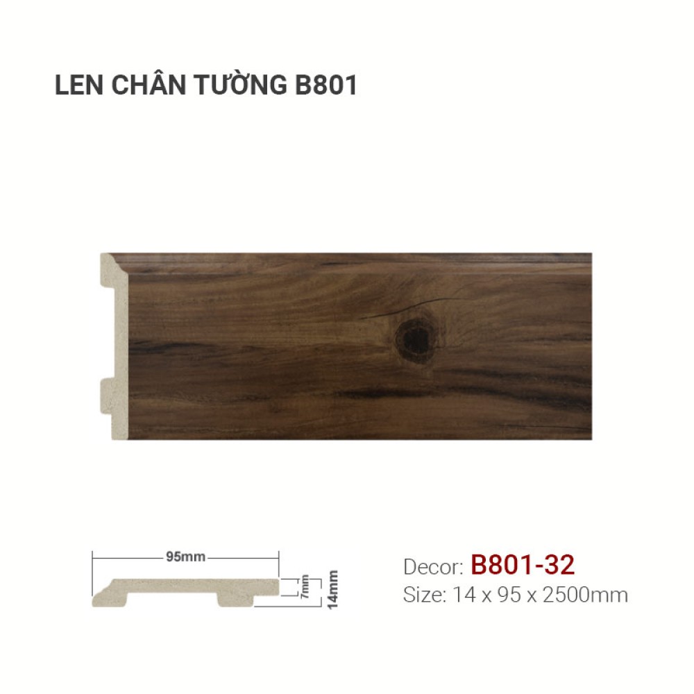 Len Tường Nhựa B801-32