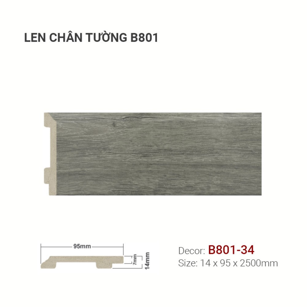 Len Tường Nhựa B801-34