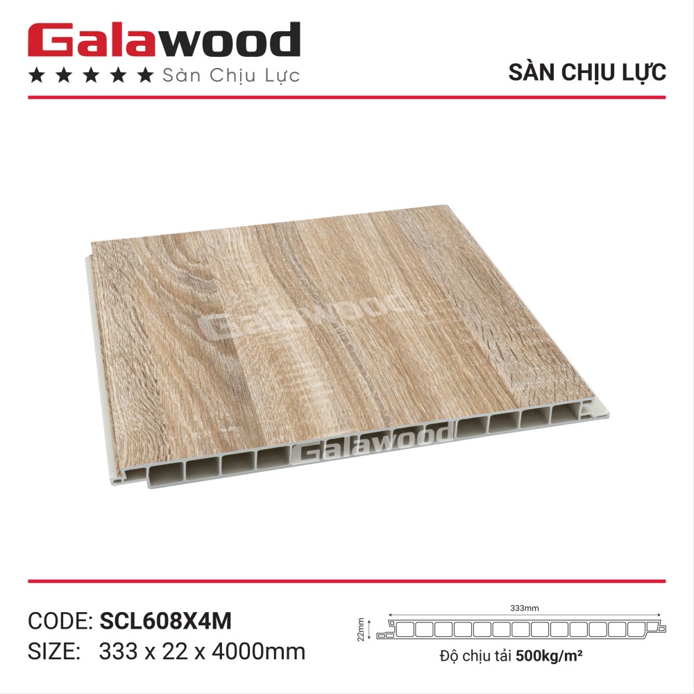 Sàn Nhựa Chịu Lực Galawood SCL608X4M