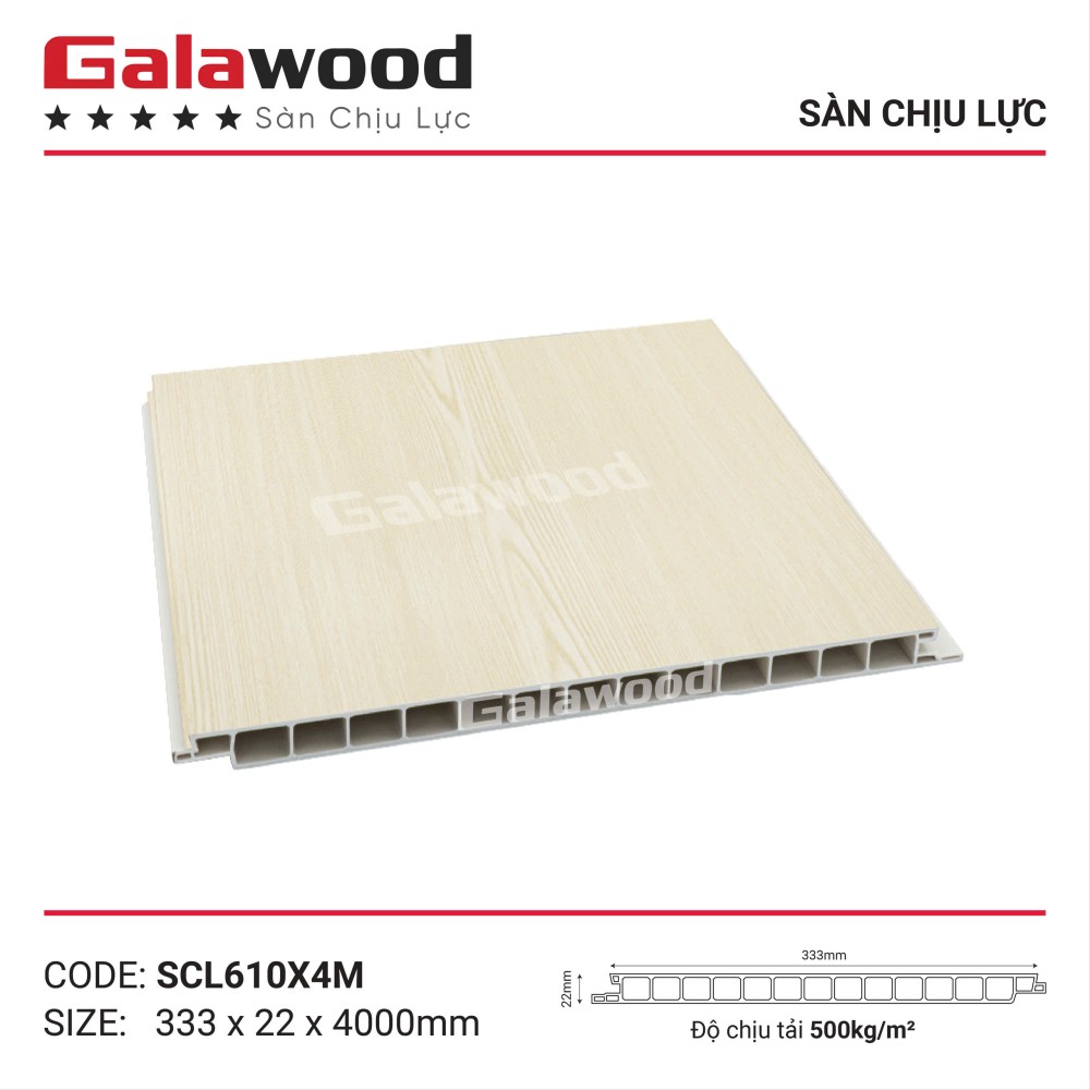 Sàn Nhựa Chịu Lực Galawood SCL610X4M