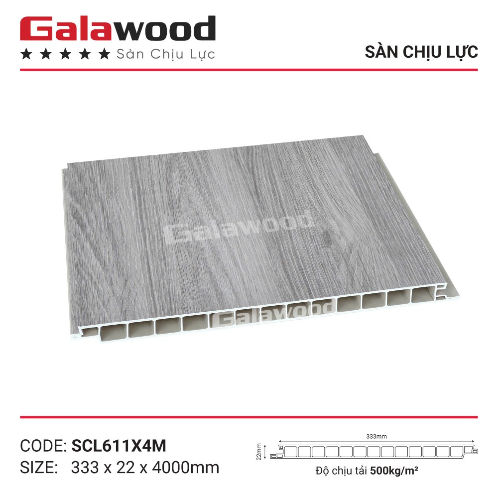 Sàn Nhựa Chịu Lực Galawood SCL611X4M