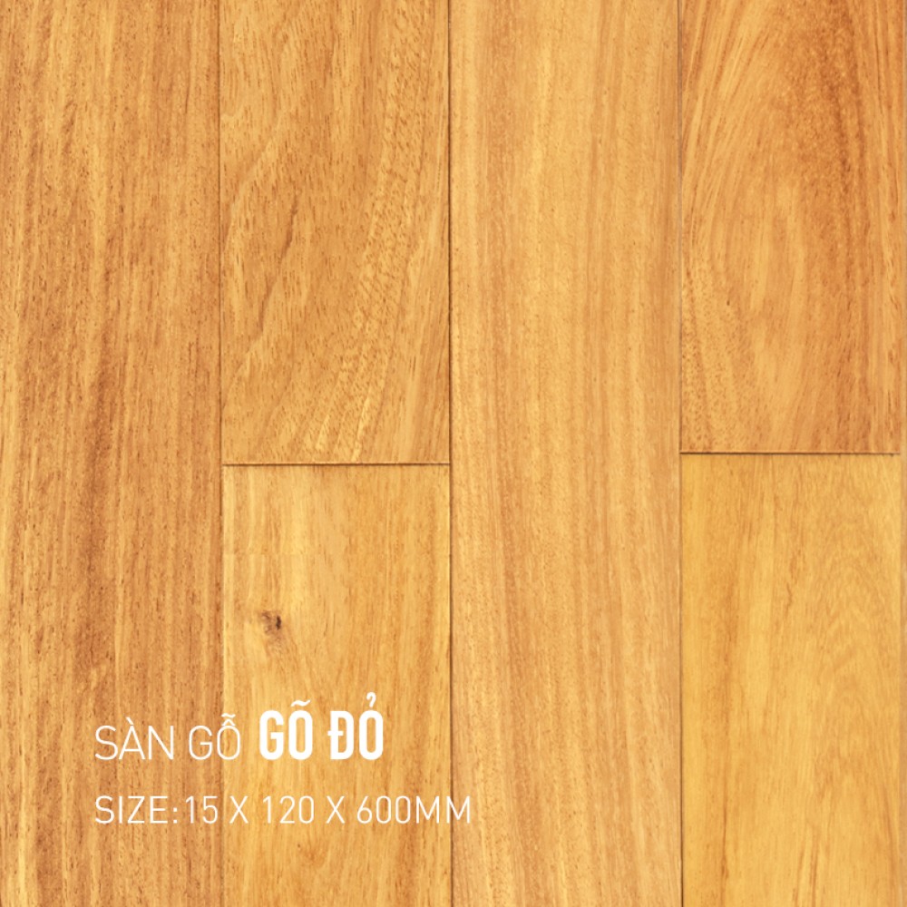 Sàn gỗ Gõ Đỏ 15x120x600