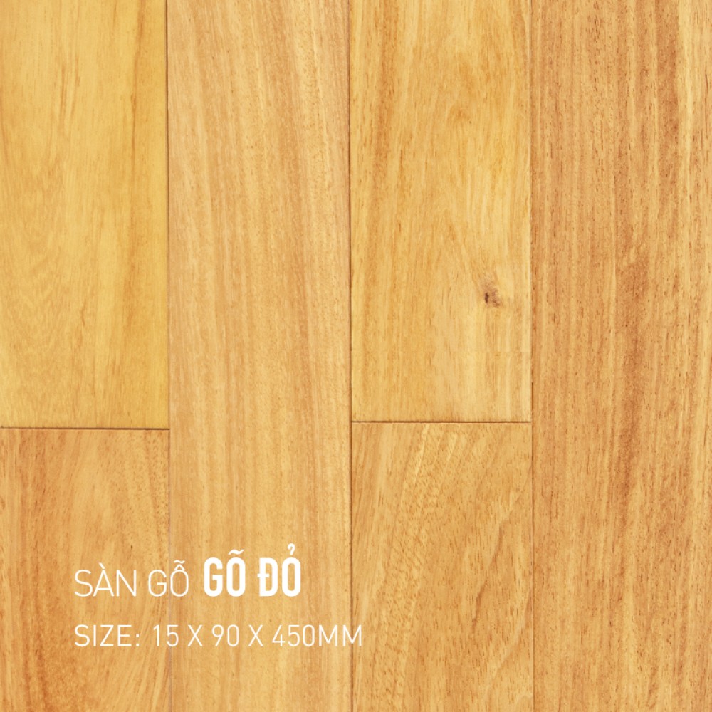Sàn gỗ Gõ Đỏ 15x90x450