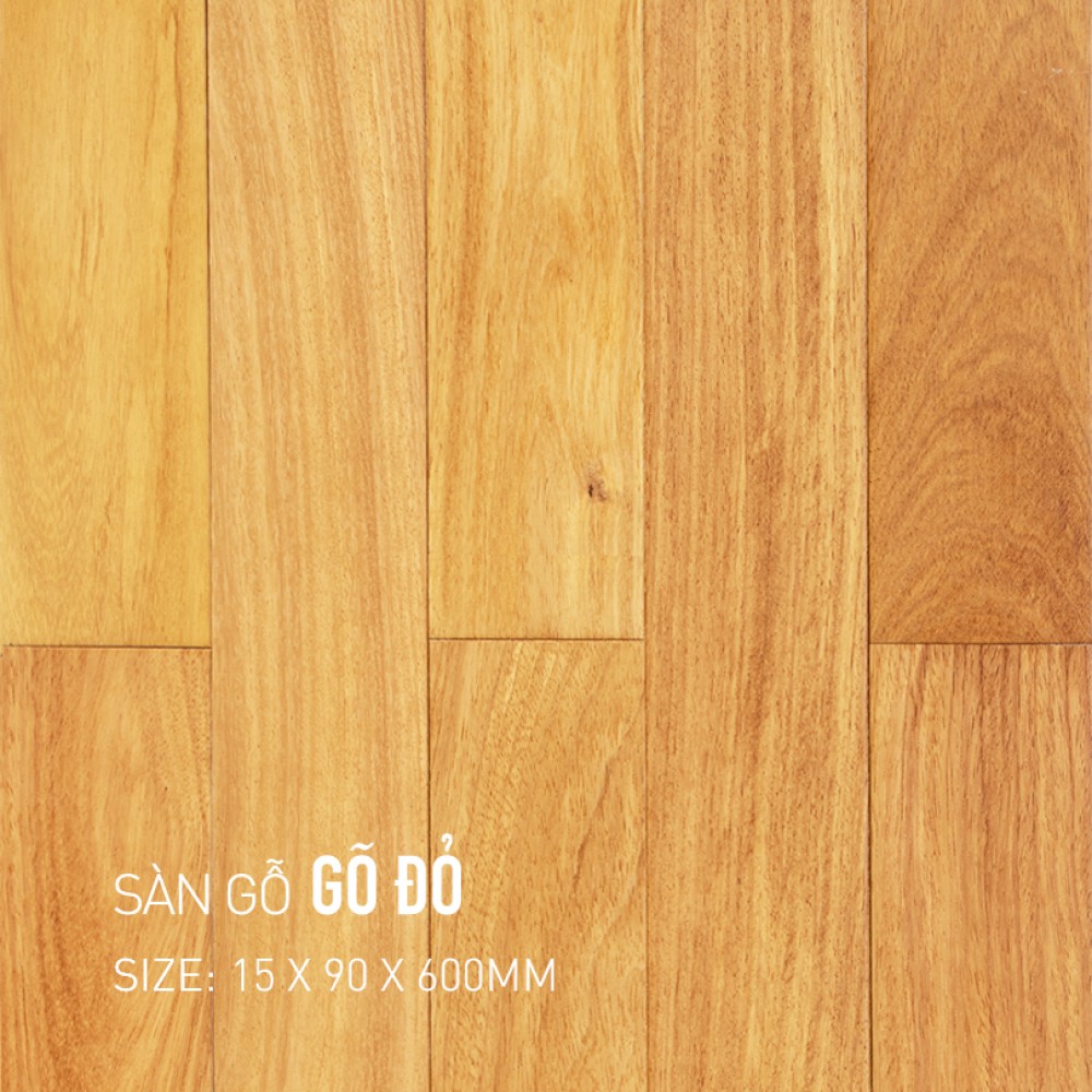 Sàn gỗ Gõ Đỏ 15x90x600