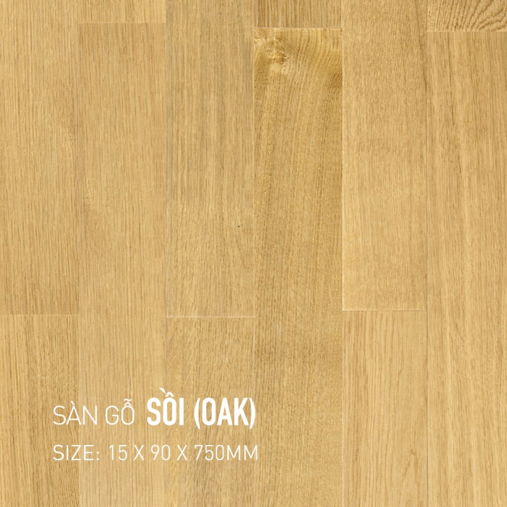 Sàn gỗ Sồi 15x90x750