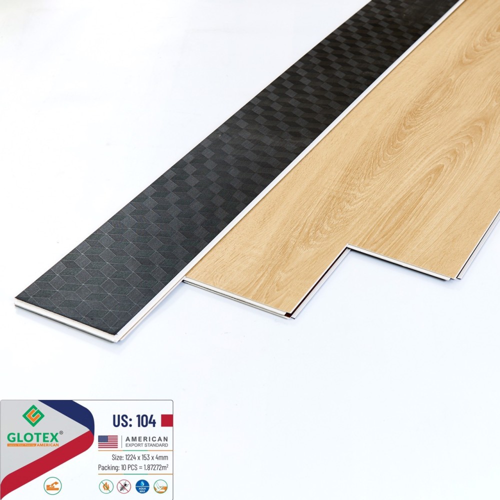 Sàn Nhựa Hèm Khóa Glotex Đế Cao Su US104 Sàn Nhựa Hèm Khóa Glotex Đế Cao Su US104