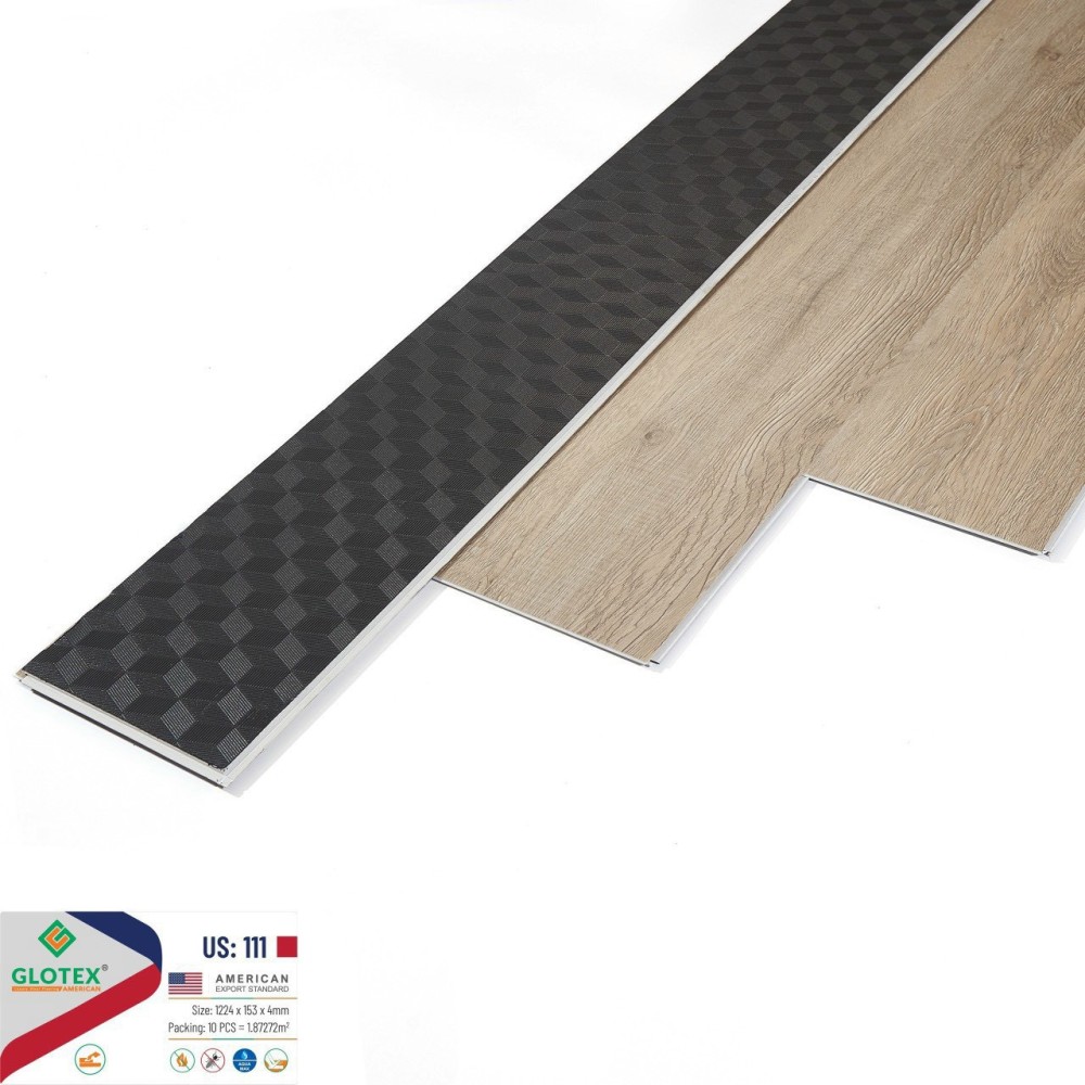 Sàn Nhựa Hèm Khóa Glotex Đế Cao Su US111 Sàn Nhựa Hèm Khóa Glotex Đế Cao Su US111