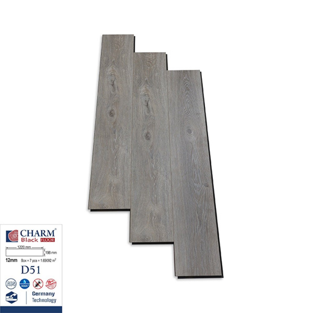 Sàn Gỗ Công Nghiệp Charm Wood D51 12mm