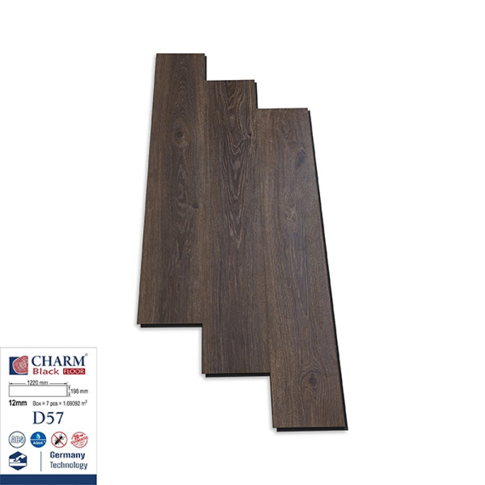 Sàn Gỗ Công Nghiệp Charm Wood D57 12mm