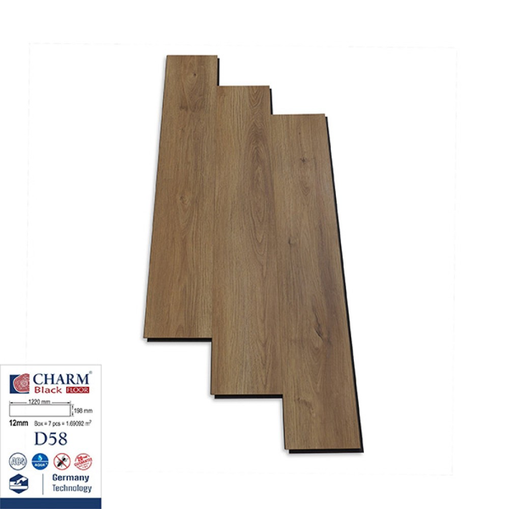 Sàn Gỗ Công Nghiệp Charm Wood D58 12mm