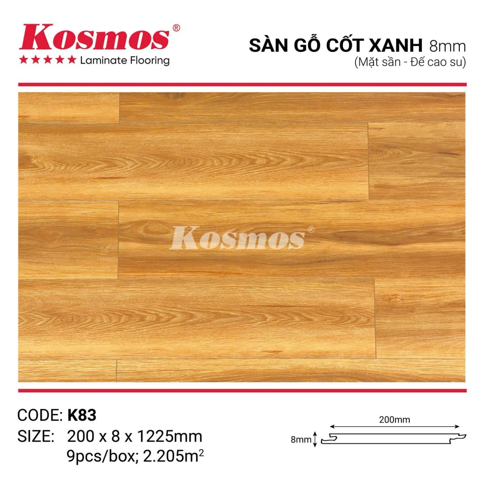 Sàn Gỗ Kosmos Cốt Xanh K83 Sàn Gỗ Kosmos Cốt Xanh K83