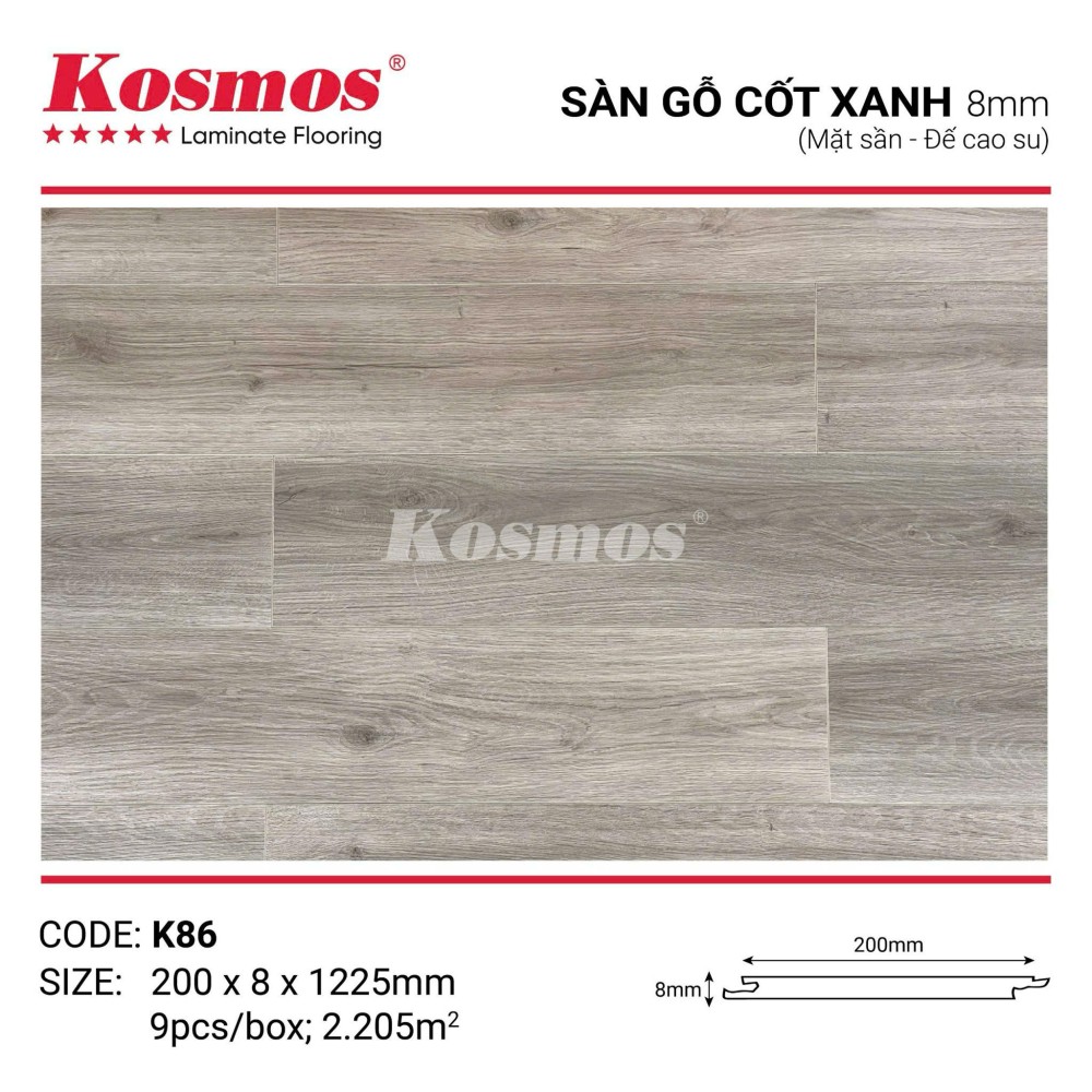 Sàn Gỗ Kosmos Cốt Xanh K86 Sàn Gỗ Kosmos Cốt Xanh K86