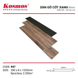 Sàn Gỗ Kosmos Cốt Xanh K87 Sàn Gỗ Kosmos Cốt Xanh K87