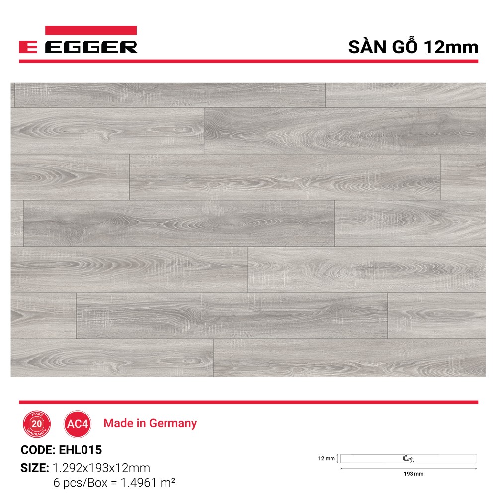 Sàn gỗ Egger 12mm EHL015