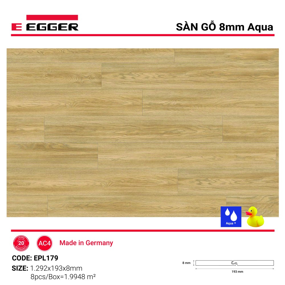 Sàn gỗ Egger Aqua+ EPL179