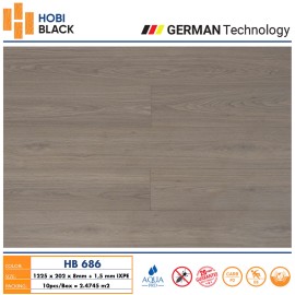 Sàn Gỗ Hobi Black Cốt Đen 8mm HB686
