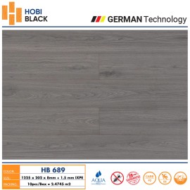 Sàn Gỗ Hobi Black Cốt Đen 8mm HB689
