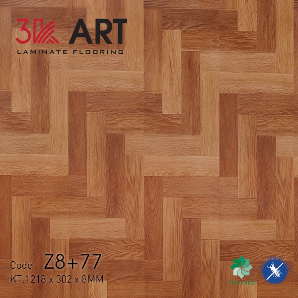 Sàn Gỗ Xương Cá 3K ART Z8-77