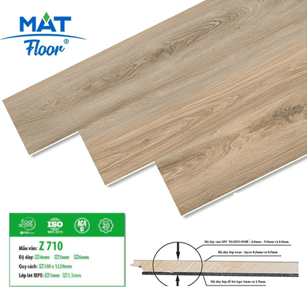 Sàn nhựa hèm khoá Mat Floor Z710