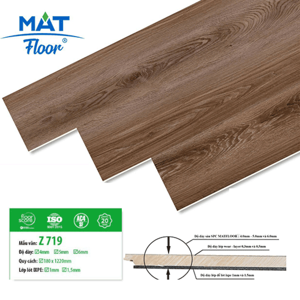 Sàn nhựa hèm khoá Mat Floor Z719