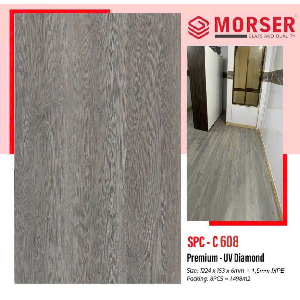 Sàn Nhựa Hèm Khóa Morser SPC-C608