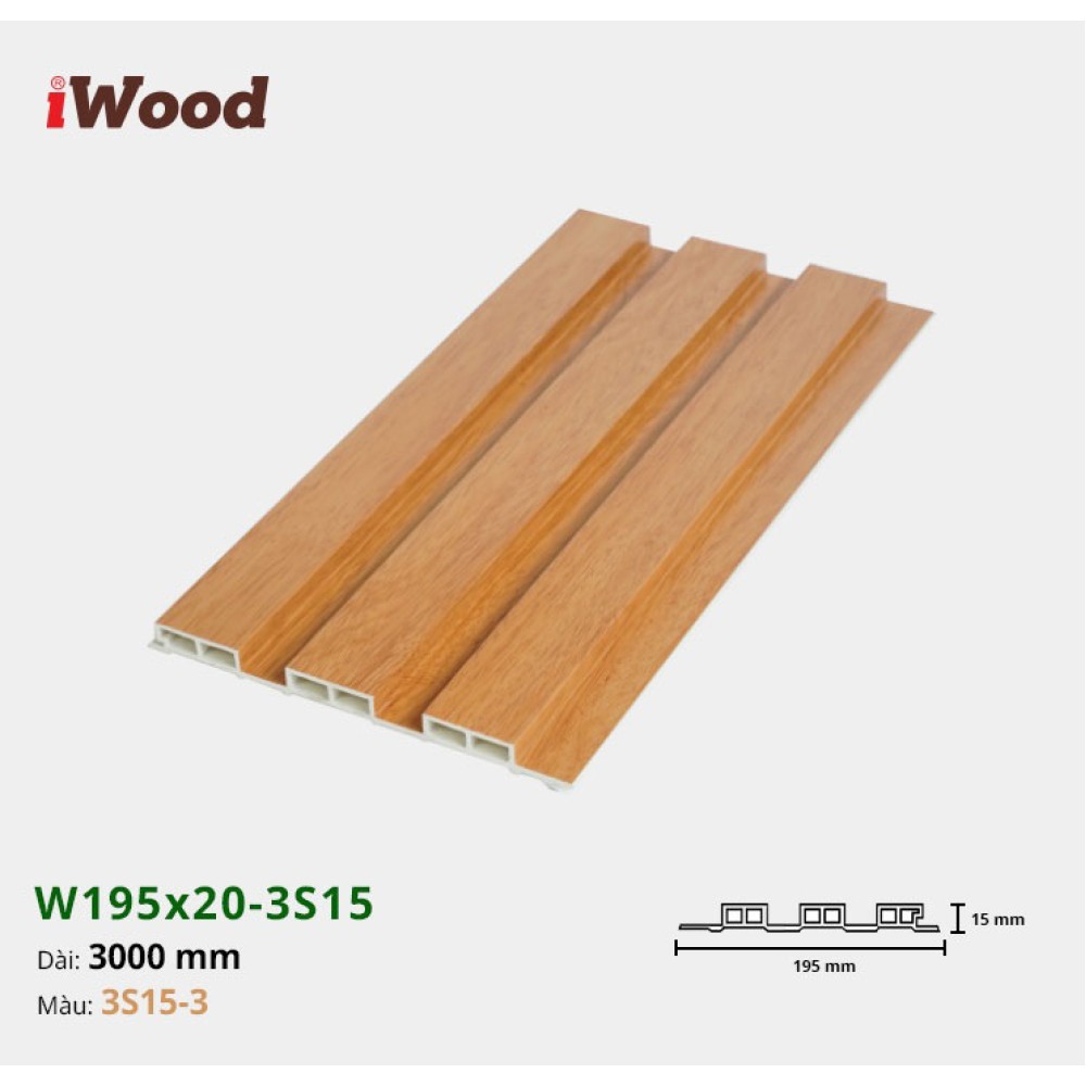 Tấm ốp lam sóng iWood 3S15-3