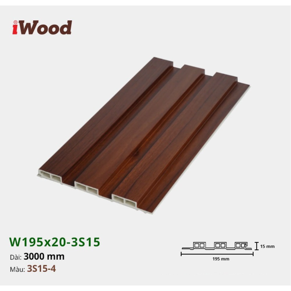 Tấm ốp lam sóng iWood 3S15-4