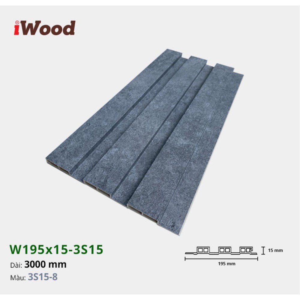 Tấm ốp lam sóng iWood 3S15-8