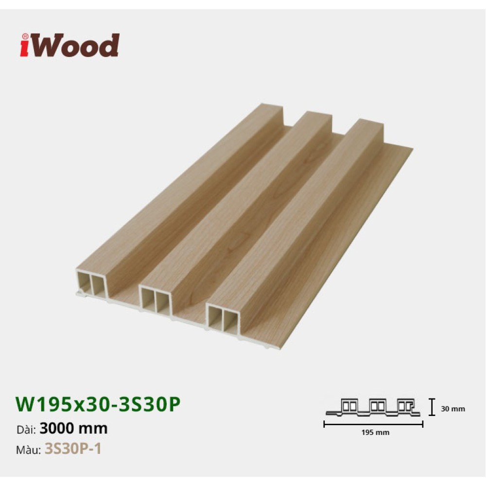 Tấm ốp lam sóng iWood 3S30P-1