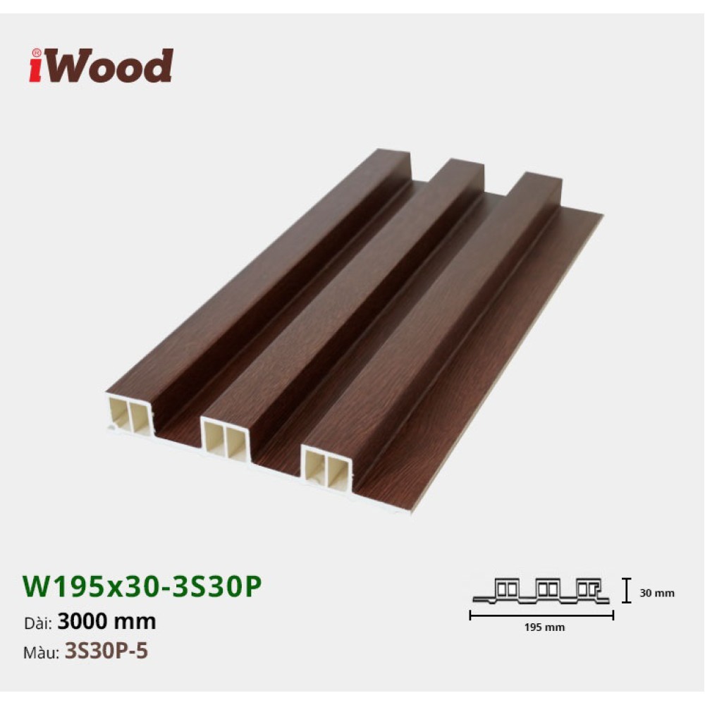 Tấm ốp lam sóng iWood 3S30P-5