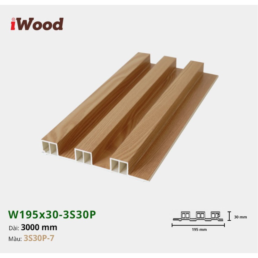 Tấm ốp lam sóng iWood 3S30P-7