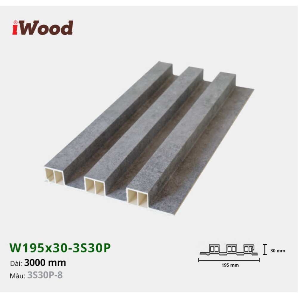 Tấm ốp lam sóng iWood 3S30P-8