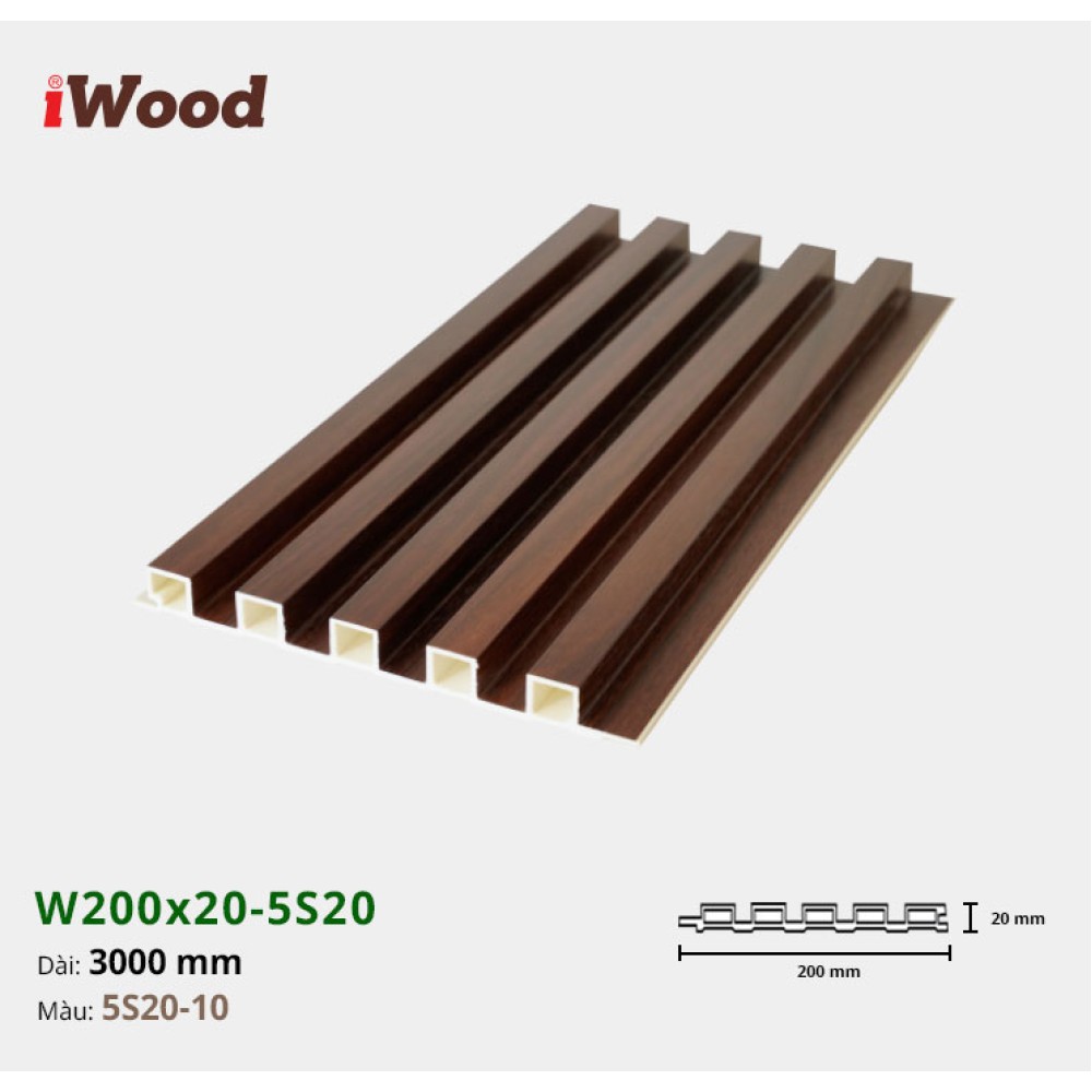 Tấm ốp lam sóng iWood 5S20-10