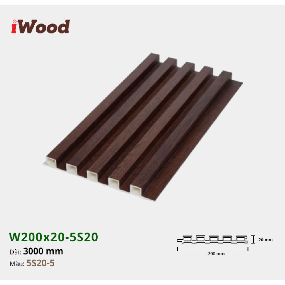 Tấm ốp lam sóng iWood 5S20-5