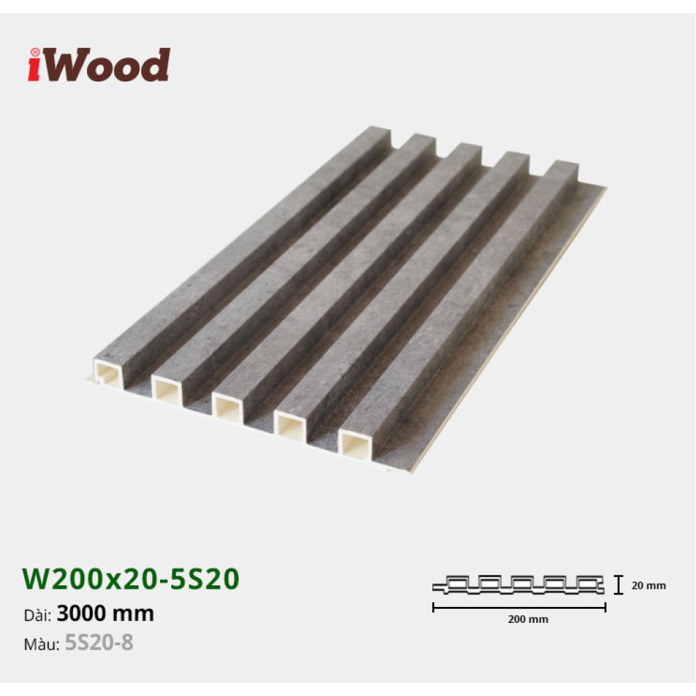 Tấm ốp lam sóng iWood 5S20-8