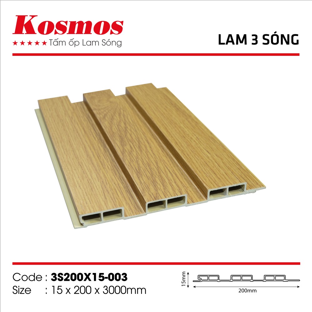 Tấm ốp lam sóng Komos 3S200X15-003