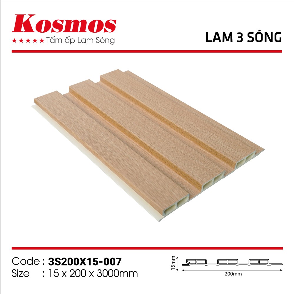 Tấm ốp lam sóng Komos 3S200X15-007