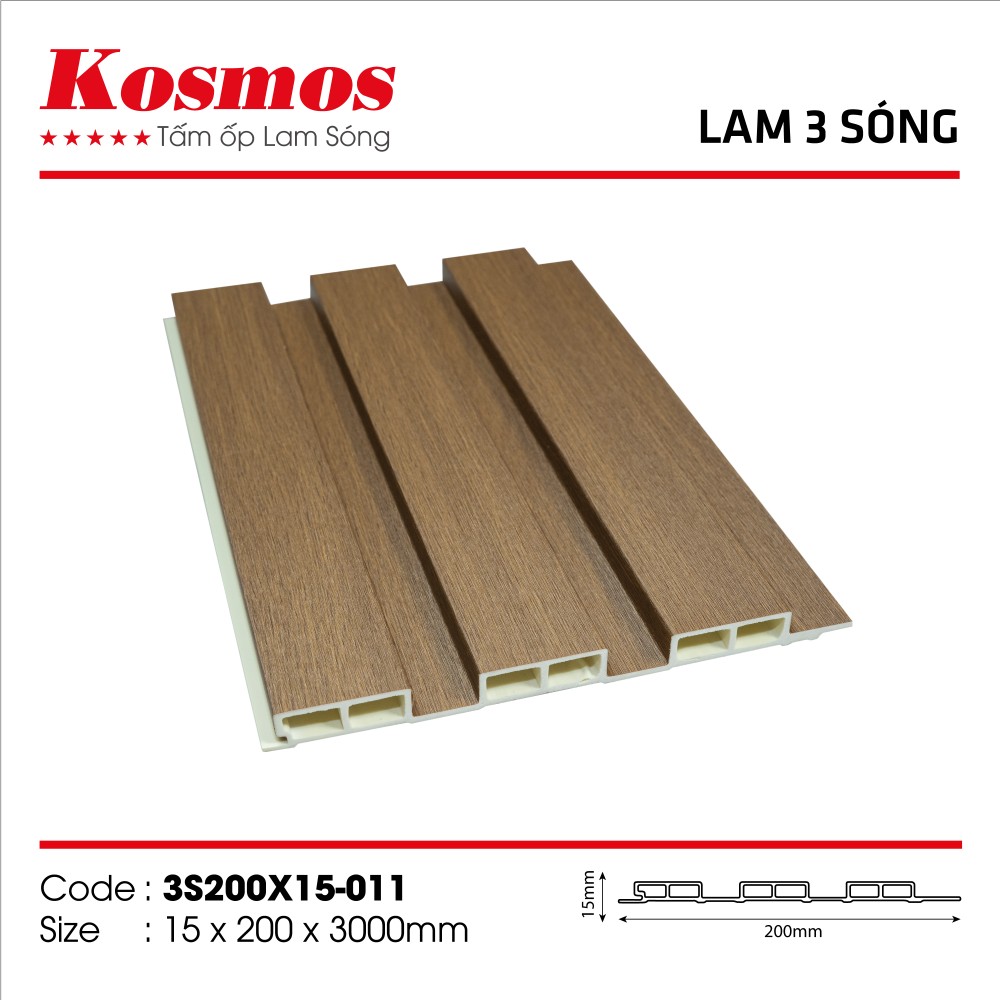 Tấm ốp lam sóng Komos 3S200X15-011