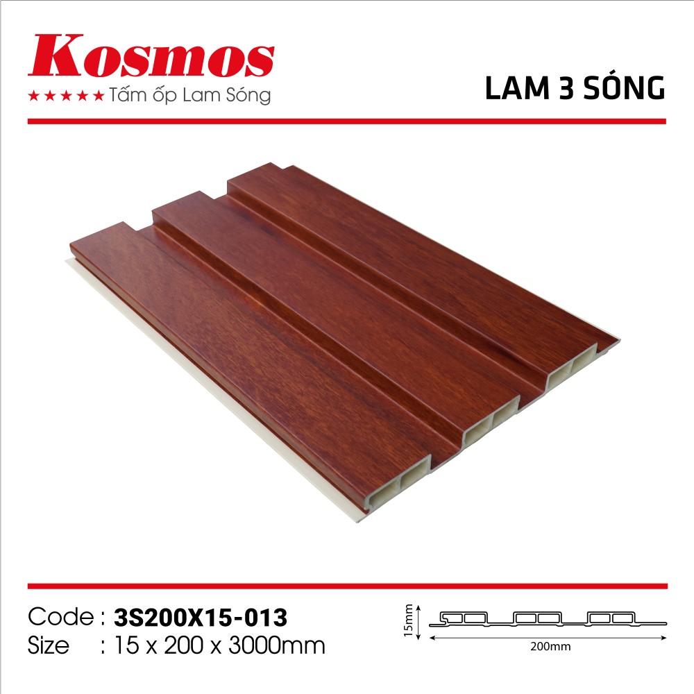 Tấm ốp lam sóng Komos 3S200X15-013