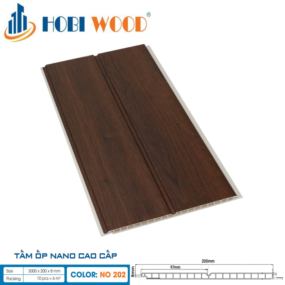 Tấm ốp nano kép Hobi Wood NO-202