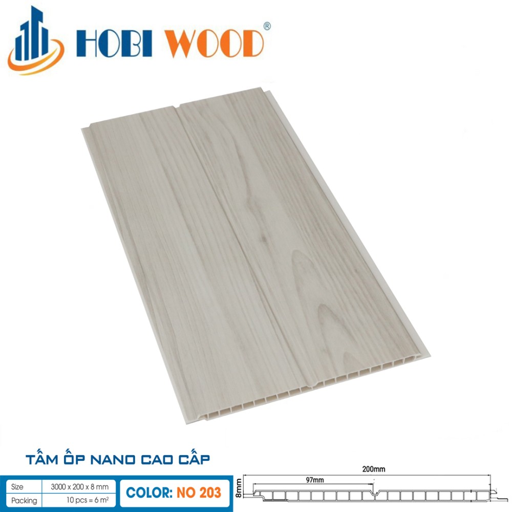 Tấm ốp nano kép Hobi Wood NO-203