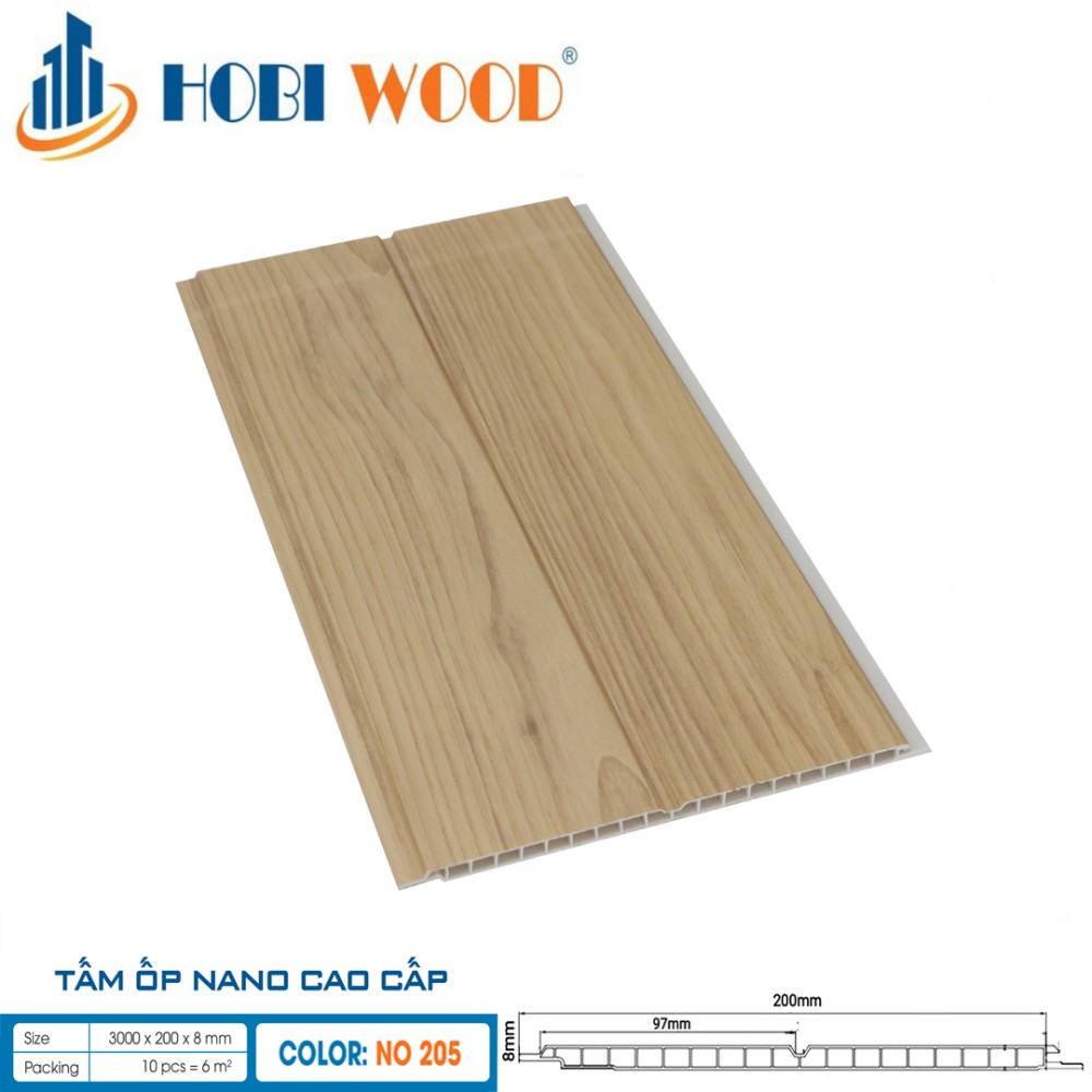 Tấm ốp nano kép Hobi Wood NO-205