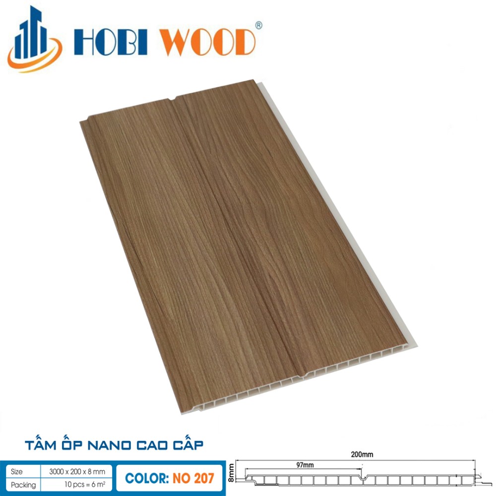 Tấm ốp nano kép Hobi Wood NO-207