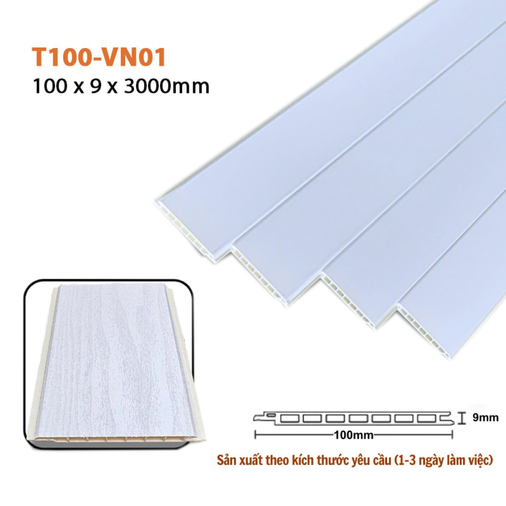 Tấm Ốp Phẳng SPC 100mm T100-VN01