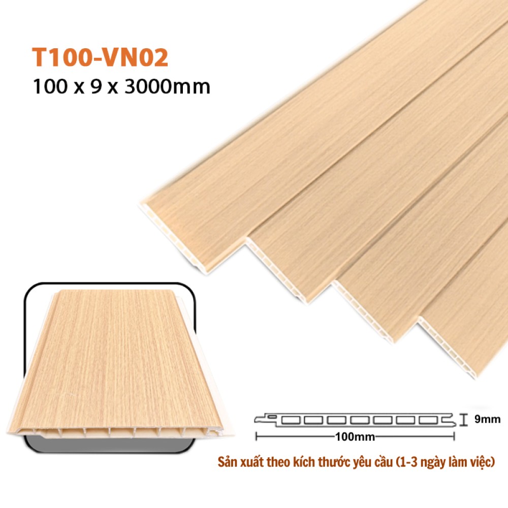 Tấm Ốp Phẳng SPC 100mm T100-VN02